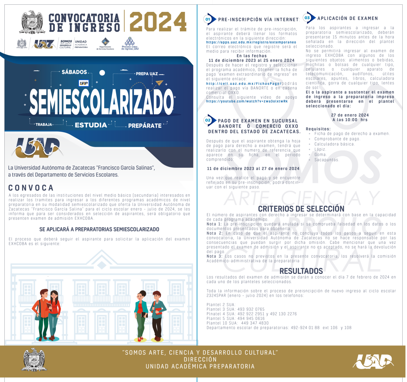 Convocatorias de Ingreso Unidad Académica Preparatoria
